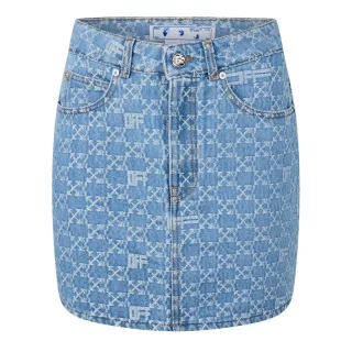 Off White - Minirock für Damen, Denim (Hellblau)