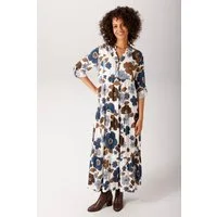 Aniston CASUAL Maxikleid mit großflächigen, grafischen Blumendruck - NEUE KOLLEKTION