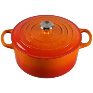 Le Creuset Signature Bräter rund 22 cm ofenrot