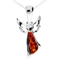 OSTSEE-SCHMUCK Kette mit Anhänger Ostsee-Schmuck Kette mit Anhänger kleiner Engel (2-tlg)