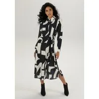 Aniston SELECTED Midikleid, Hemdblusenkleid mit seitlichem Bindedetail