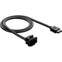 USB 3.2 Gen 2 Kabel Model E, 19 Pin Stecker > USB-C Stecker schwarz, 1 Meter