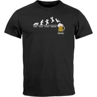 MoonWorks Print-Shirt Herren T-Shirt Bier Alkohol Saufen Bierglas, Grafik, Aufdruck mit Print