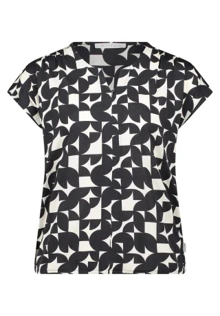 Betty & Co - Blusenshirt Schwarz/Weiß - Gr. - S