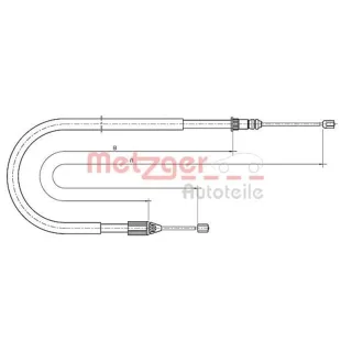 Metzger Handbremsseil hinten rechts Renault Megane Sc?nic