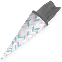 itenga Schultüte itenga Geschwister Schultüte 35cm "Muster Streifen" Pastelltöne