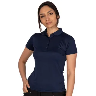 Island Green - "Classic" Poloshirt für Damen - Emblem (Marineblau)