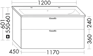 Burgbad WTU Sys30 PG4 Sana 601x1170x450 Eiche Weiß, WZDJ117F6335 WZDJ117F6335