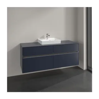 Villeroy und Boch Collaro Waschtischunterschrank C07300VQ 140x54,8x50cm, für Waschtisch mittig, marine blue