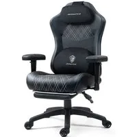 Dowinx Gaming-Stuhl ergonomischer Bürostuhl mit Massage- und Wärmefunktion, atmungsaktivem Taschenfederkissen wie im Sofa