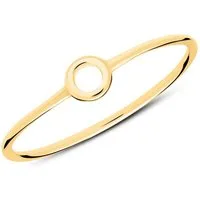 lanii Silberring lanii Ring im Kreisdesign aus vergoldetem Sterlingsilber