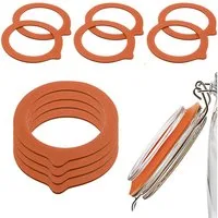 mikken Einkochring 10 Gummiringe 75x101 mm rot Naturkautschuk für Bügelgläser, paasend für Bormiloi Fido Gläser ab 1,25 Liter