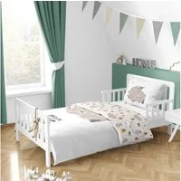 MTOnlinehandel Babybettwäsche Little Dreamer Schlummerbär, 100% Baumwolle, 2 teilig, Sterne • Wolken • Dream Big