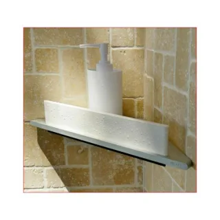 Keuco Edition 400 Eckduschablage 11557170100 silber eloxiert, 242 x 245 mm, mit Glasabzieher