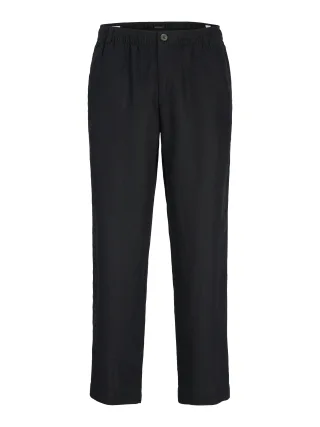 JACK&JONES - JPSTKARL LAWRENCE LINEN CHINO SN Black - Gr. - M