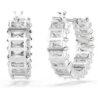 Swarovski Paar Creolen Schmuck Geschenk Matrix Ohrringe, mit Swarovski® Kristall, Swarovski® Zirkonia (synth)