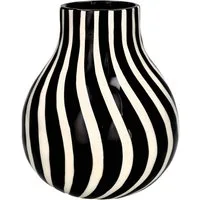 Giftcompany Dekovase Artisan Vase gestreift M schwarz/weiß 16,8cm (Vasen)