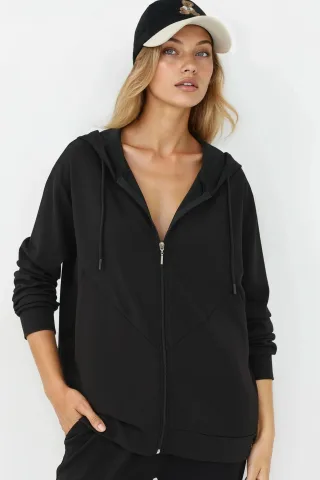 Weicher Touch Full Zip Kapuzenpullover