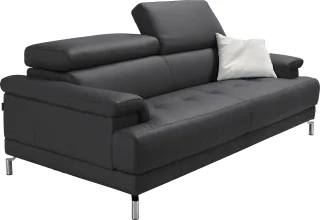 Egoitaliano 2,5-Sitzer "Soul, Design und Sitzkomfort auf hohem Niveau, tolle Details" inkl. Kopfteilverstellung für noch mehr Komfort, Designfuß
