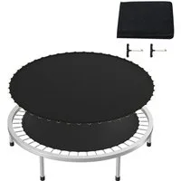 FIVMEN Hochsprungmatte Trampolin Sprungtuch Ø 244/305/366 cm mit 48/60/72 Ösen (Set, für 8/10/12 ft Sprungmatte, Garten Ersatzmatte Ersatzteil), Trampolinzubehör, Schwarz