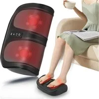 oyajia Shiatsu-Fußmassagegerät Elektrisches Fußmassagegerät, Wärmefunktion, Akupressur und Kneten, Zuschaltbare Heizfunktion, Die Fußreflexzonenmassage fördert die Durchblutung