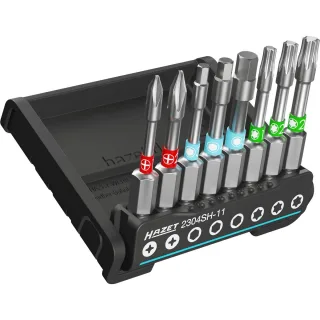 HAZET SmartHolder lang Bit Satz 8-teilig Sechskant 6,3 (1/4 Zoll) - 2304SH-11