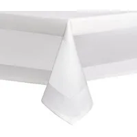 DecoHomeTextil Heimtextilmanufaktur Tischdecke 100% Baumwolle Damast Gastro Edition Weiß Feinste Vollzwirn Qualität