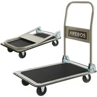 Arebos Transportroller Plattformwagen, klappbar, faltbar, Kantenschutz, (Stück)