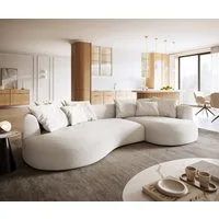 DELIFE Big-Sofa Edina, Edina Bouclé Soft Beige 330x170 cm