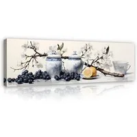 Wallarena Leinwandbild Natur - Mehrfarbig - Wohnzimmer, Mehrfarbig, 145x45x3cm