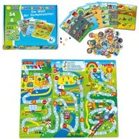 MAGNIKON Spiel Bingo für Kinder 2 Spiele in Einem, Kinderspiel, Doppelseitige Spieltafel