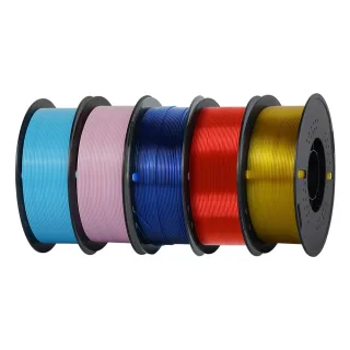 KINGROON PETG 3D Printer Filament 1.75mm Multicolor 5kg Sky Blue/Pink/Fluorescent Blue/Fluorescent Red/Fluorescent Yello