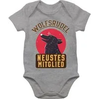 Shirtracer Shirtbody Wolfsrudel Neustes Mitglied Strampler Baby Mädchen & Junge