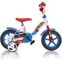 Dino Bikes Kinderfahrrad 10" stabiler Stahl-Rahmen, Stützräder, kindgerecht, 1 Gang, mit Stützrädern, Hupe und Schutzblechen