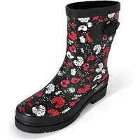 Regenliebe Blossom Night Gummistiefel Halbschaft Stiefel mit Blütenmuster