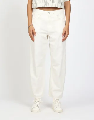 GANG Damen Hosen 94SARINA - baggy fit Hose ivory