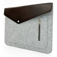 Oxcid Laptoptasche bis 15.6 Zoll Notebooktasche für Macbook Pro, Air, Surface (1-tlg), Filz, mit Zubehörfach, Kunstleder