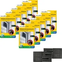 SCHELLENBERG Rollladensicherung gegen Hochschieben des Rollladens, System Mini und Maxi (Set, 20-tlg), Rollladen-Schiebesicherung, einbruchshemmend
