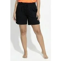 Ulla Popken Jeansshorts Funktions-Shorts Elastikbund Ballontaschen