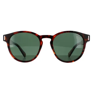 Polaroid Runde Unisex dunkel Havanna grün polarisierte Sonnenbrille