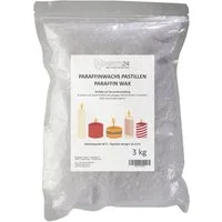 Monster24 Stumpenkerze Paraffinwachs Pastillen für Kerzen Kerzenwachs (3 kg), weiß