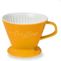 Creano Handfilter Creano Porzellan Kaffeefilter (Safrangelb), Porzellan, für Filtergröße 4
