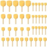 FOUORTUNATE-BEE Pinsel 40 Stück Schwammstupf Pinsel Set Schwammpinsel in 4 Größen, (40 St), Schwämme Tupfpinsel Set für DIY Malerei Handwerk Keramik Werkzeuge