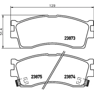 Hella Bremsbel?ge vorne Kia Carens Clarus Rio Roadster Sephia Shuma