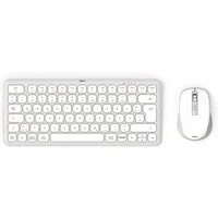 Hama Kabelloses Tastatur-Maus-Set "WKM-500" Tastatur- und Maus-Set, (Multi Device, 2x Bluetooth, 1x Funk, DE, weiß, klein)