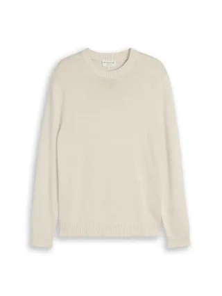 Tom Tailor - Strickpullover aus Baumwolle soft cloud melange - Gr. - XL