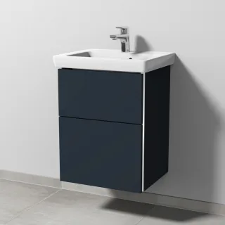 Sanipa 3way Waschtischunterbau zu Villeroy & Boch Subway 2.0 Waschtisch mit 2 Auszügen, Marine-Matt BP6101R