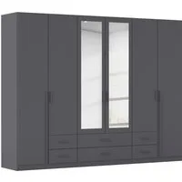 rauch Kleiderschrank Schrank Garderobe Ankleide GAMMA Breiten 91/136/181/226/271/315/360 cm (in 3 Ausstattungen BASIC/CLASSIC/PREMIUM (inkl. SOFT-CLOSE-Funktion) verschiedene Griff-Varianten, mit Spiegel TOPSELLER MADE IN GERMANY