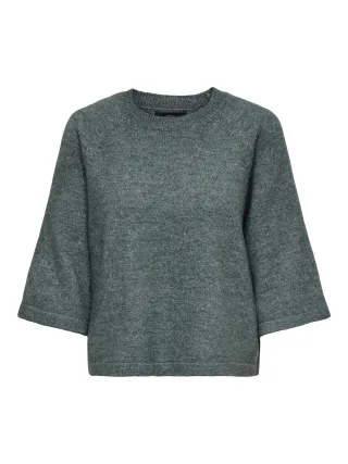 ONLY - ONLSIMONI 3/4 PULLOVER KNT NOOS Balsam Green - Gr. - XS