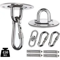 ElitVita Deckenhalter Deckenhaken Edelstahl Halterung, 450kg Tragekraft, für Hängesessel, (1-St), Hängematte Boxsack Yogatuch Sonnensegel Sitzschaukel